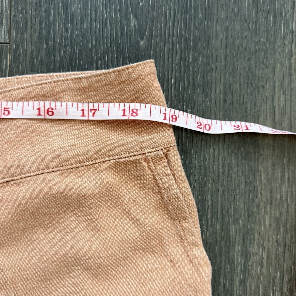 J Jill Purejill Linen Cotton Blend Wide Leg Cropped Pants Large Coastal Resort - Picture 5 of 10